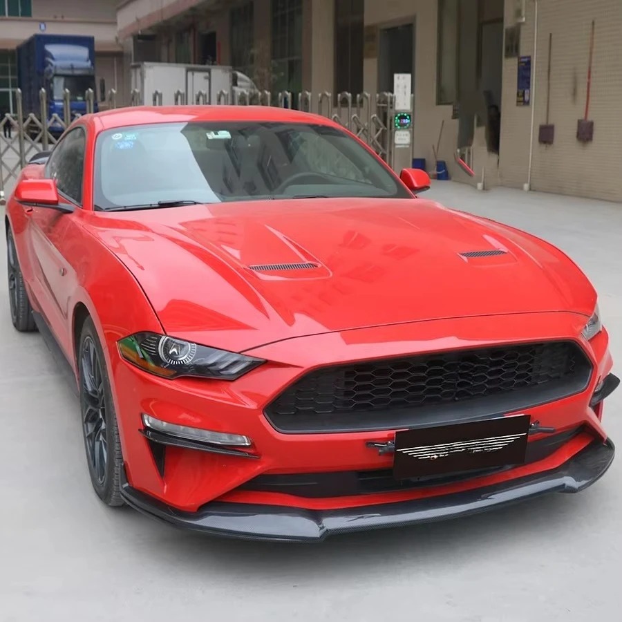 2018-2023  for Mustang Carbon Fiber Body Kit New Front Lip & Splitter for Coupe/Convertible 100% Fit